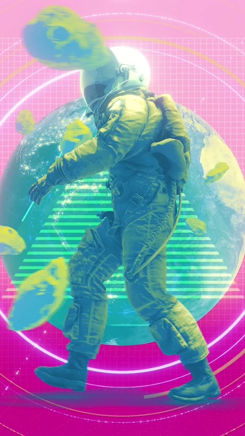 Walking Astronaut Background Stock-Footage 294080236