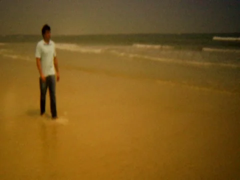 Walking On Beach 2 Stock Footage 8691656