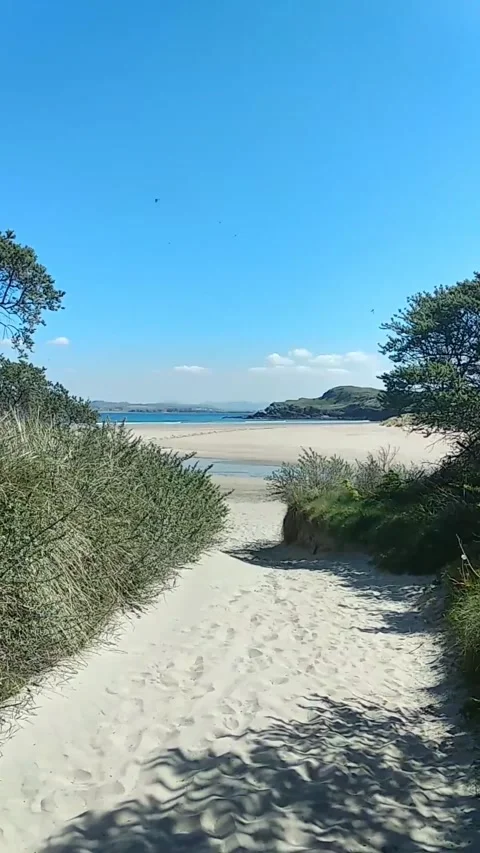 Walking on to the beach with the birds singing Video stock 170492751