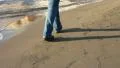 Walking on the beach HD Footage