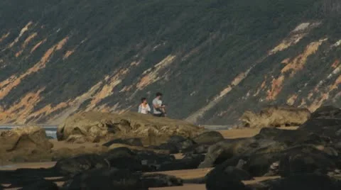 Walking on the beach Stock Footage 11273648