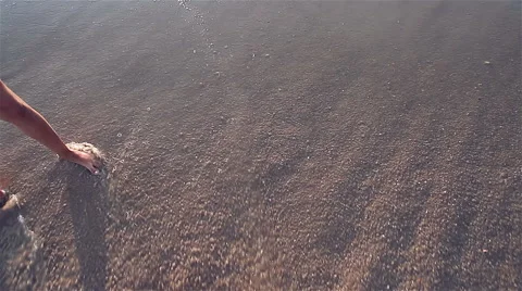 Walking On The Beach Stock-Footage 55064692