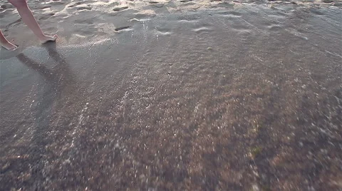 Walking On The Beach Stock-Footage 55064740