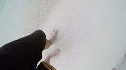 Walking on the Beach Stock Footage 57751984