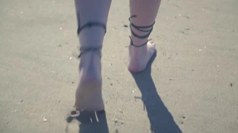 Walking On The Beach Stock Footage 64217500