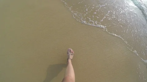Walking on the beach Stock Footage 84433113