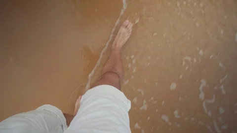 Walking on the beach Stock Footage 97776358