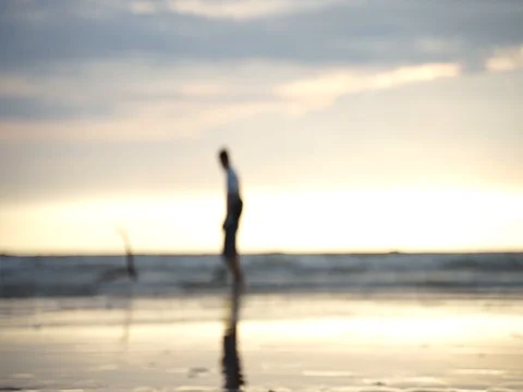 Walking at the beach Stock Footage 115781774