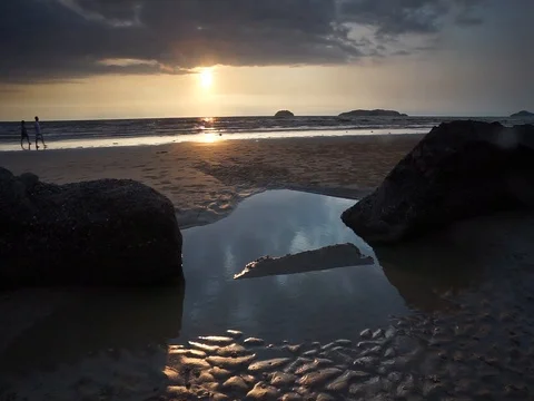 Walking at the beach Stock Footage 115782573