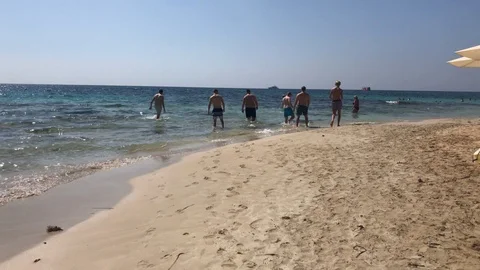 Walking at the Beach Stock Footage 117067705