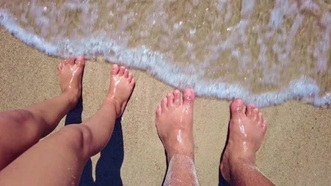 Walking on the beach  스톡 동영상 150285919