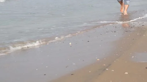 Walking beach Stock Footage 168653714
