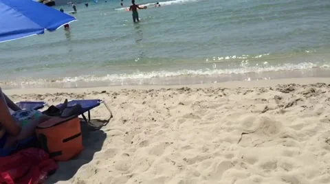 Walking to the beach at Mallorca Stock Footage 52482804