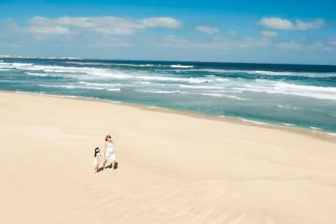 Walking on the beach Stock Photos