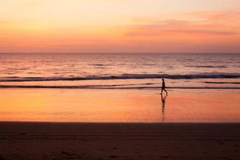 Walking on the beach Stock Photos