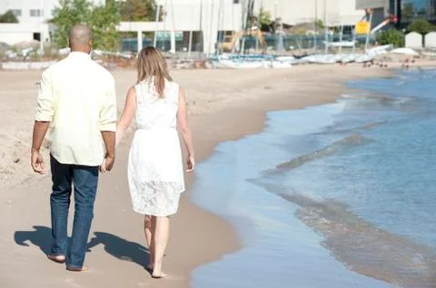 Walking On The Beach Stock Photos