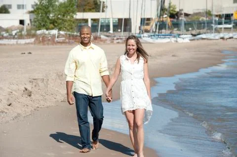 Walking On The Beach Stock Photos