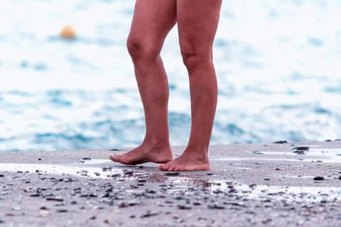 Walking on the beach Stock Photos