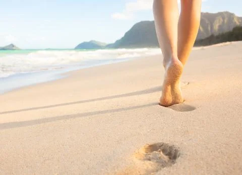 Walking on the beach Stock Photos