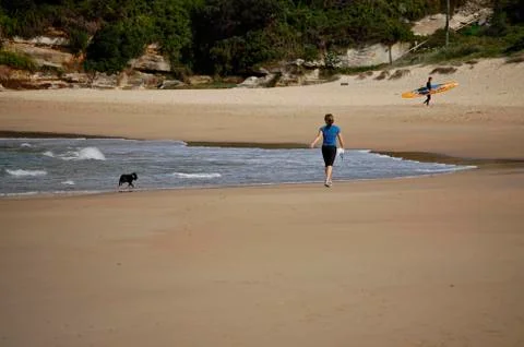 Walking on the beach Stock Photos