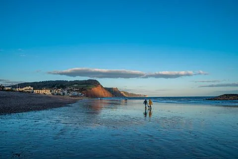 Walking on the beach Stock Photos