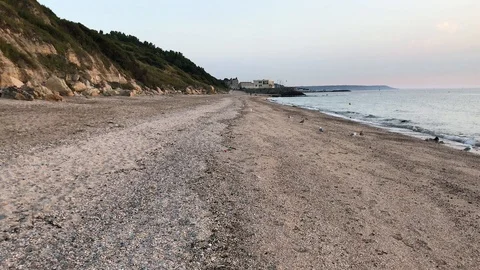 Walking on a beach - point of view shot Stock Footage 111061139