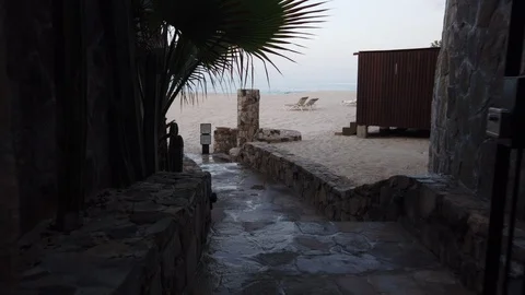 Walking to the beach at Sunrise. Stock Footage 113464708