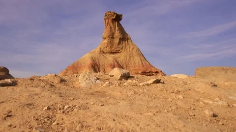 Walking into beautiful Rocky Formation In The Desert Stock Footage 80660239