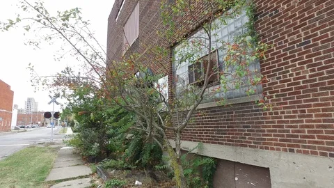 Walking Beside Abandoned Building Stock Footage 101175506