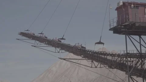 Walking boom stacker FLAT Video stock 104907698