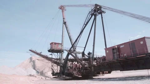 Walking boom stacker Stock Footage 104900513