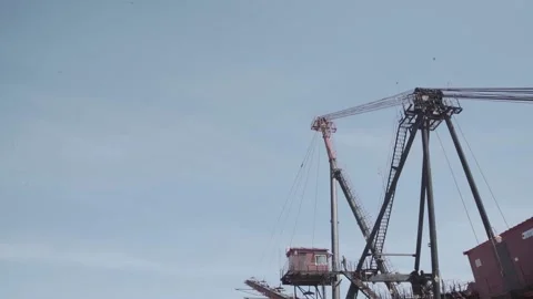 Walking boom stacker Stock Footage 104904665