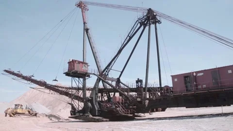 Walking boom stacker Stock Footage 104905878