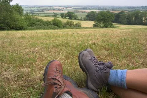 Walking boots Stock Photos