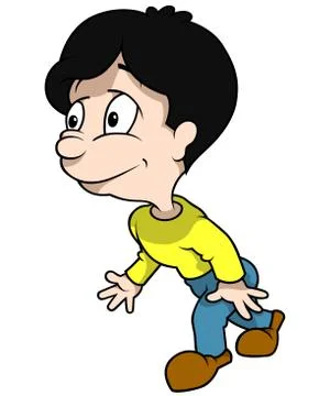 Walking Boy Stock Illustration