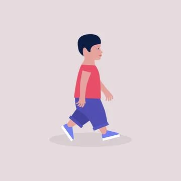 Walking boy Stock Illustration