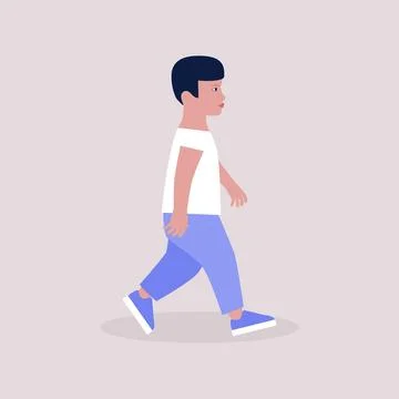 Walking boy Stock Illustration