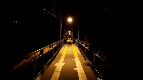 Walking on the bridge 2 Stock Footage