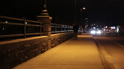 Walking On Bridge Video stock 64359382