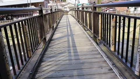 Walking on the bridge Stock Footage 239032903