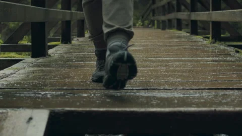 Walking on bridge. Stock Footage 270162902