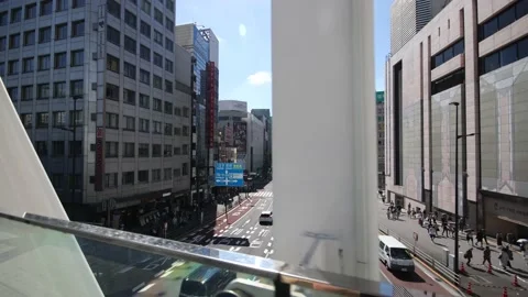 Walking the bridge over the road in Tokyo Japan. Stock Footage 220098028