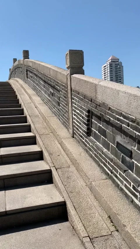 Walking a bridge in Suzhou Video stock 342629316