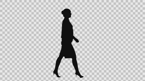 Walking business lady (loop with alpha) Video stock 62413890