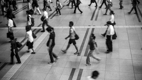 Walking Businessman in the Aisle Stock Footage 332807084