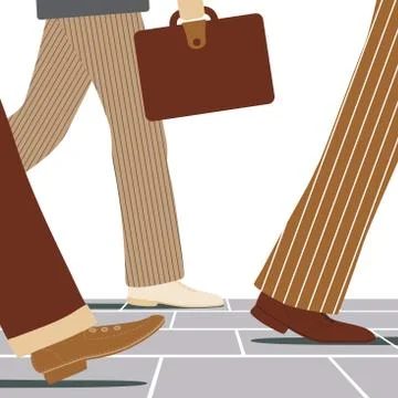 Walking businessmen Illustrazione stock