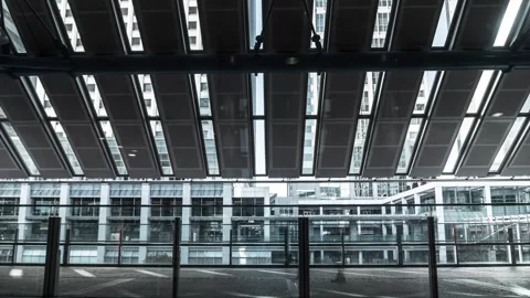 Walking Businessmen in a Modern Building Stock Footage 332807060