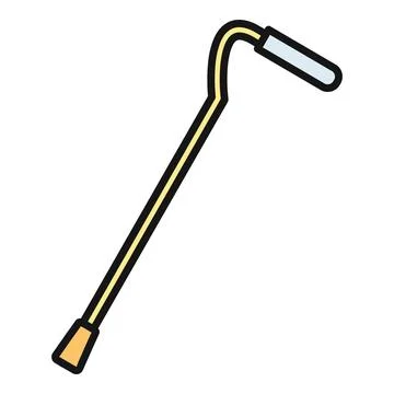 Walking cane providing mobility aid and support for elders Stock Illustration
