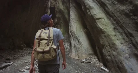 Walking into canyon. Stock Footage 106124926