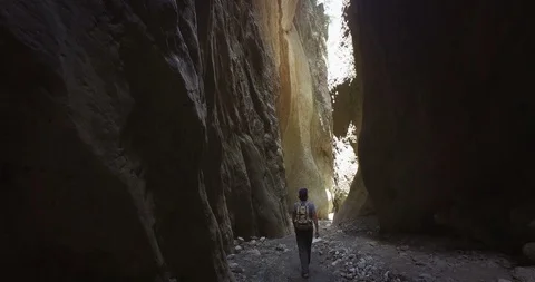 Walking into canyon Stock Footage 106131814
